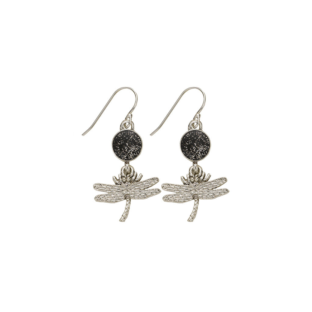 Black Dragonfly Earrings - SamandNan