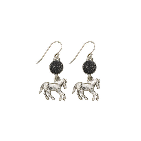 Black Horse Earrings - SamandNan