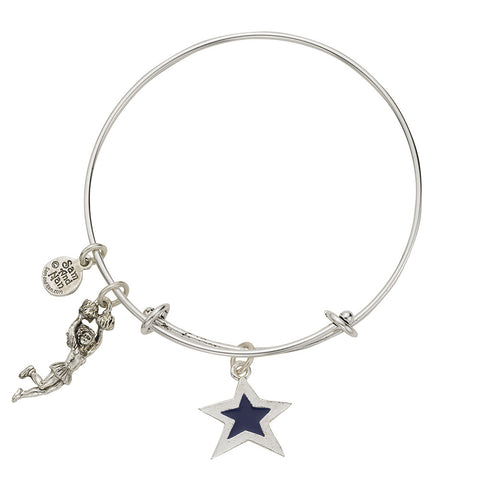 Blue Star Cheerleader Bangle Bracelet - SamandNan