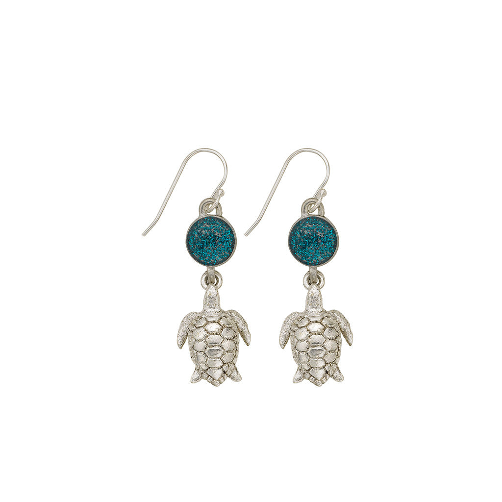 Blue Sea Turtle Earrings - SamandNan