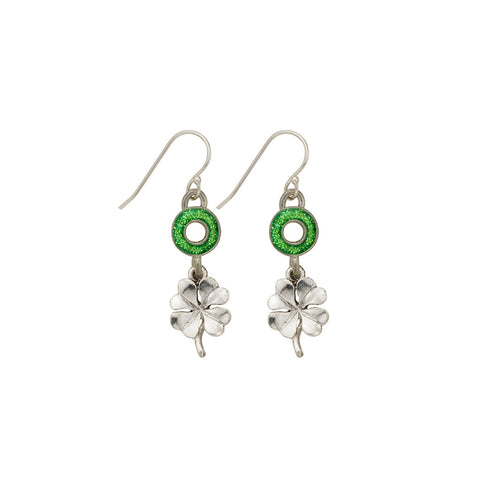 Green Four Leaf Clover Earrings - SamandNan