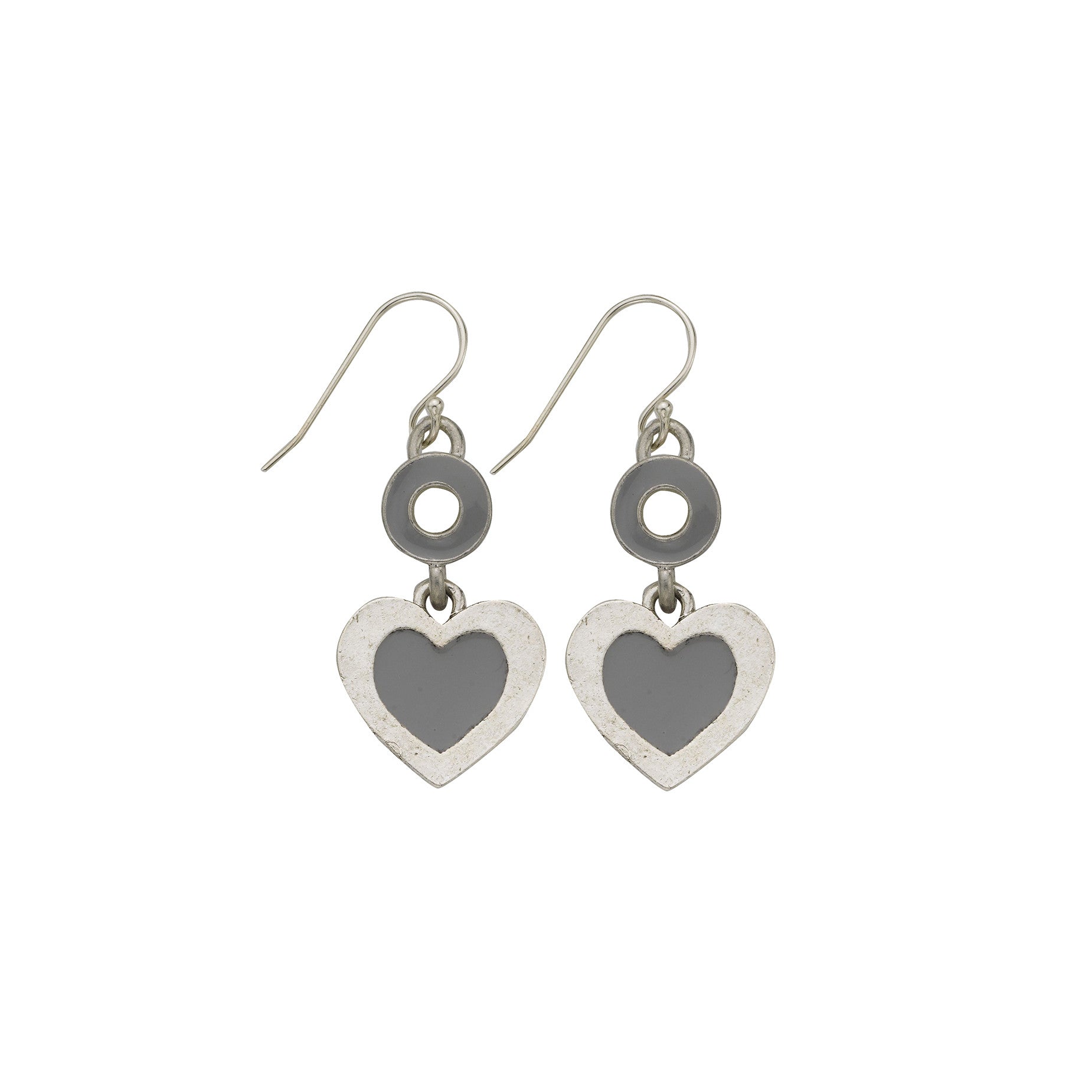 Heart Grey Earrings - SamandNan
