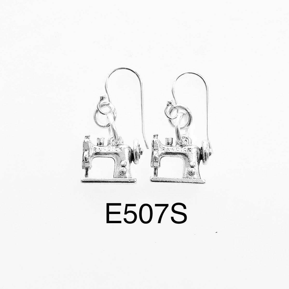 Quilting Sewing Machine Earring with Sterling Earring Wire