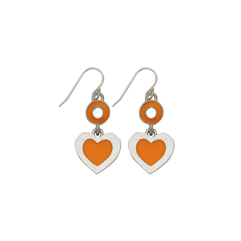 Heart Orange Earrings - SamandNan