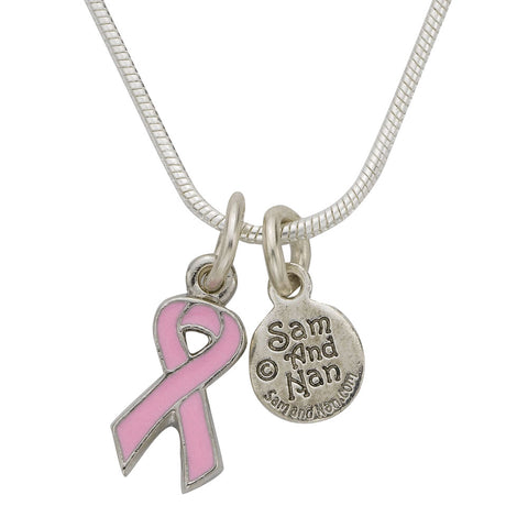 Breast Cancer Necklace Pink - SamandNan