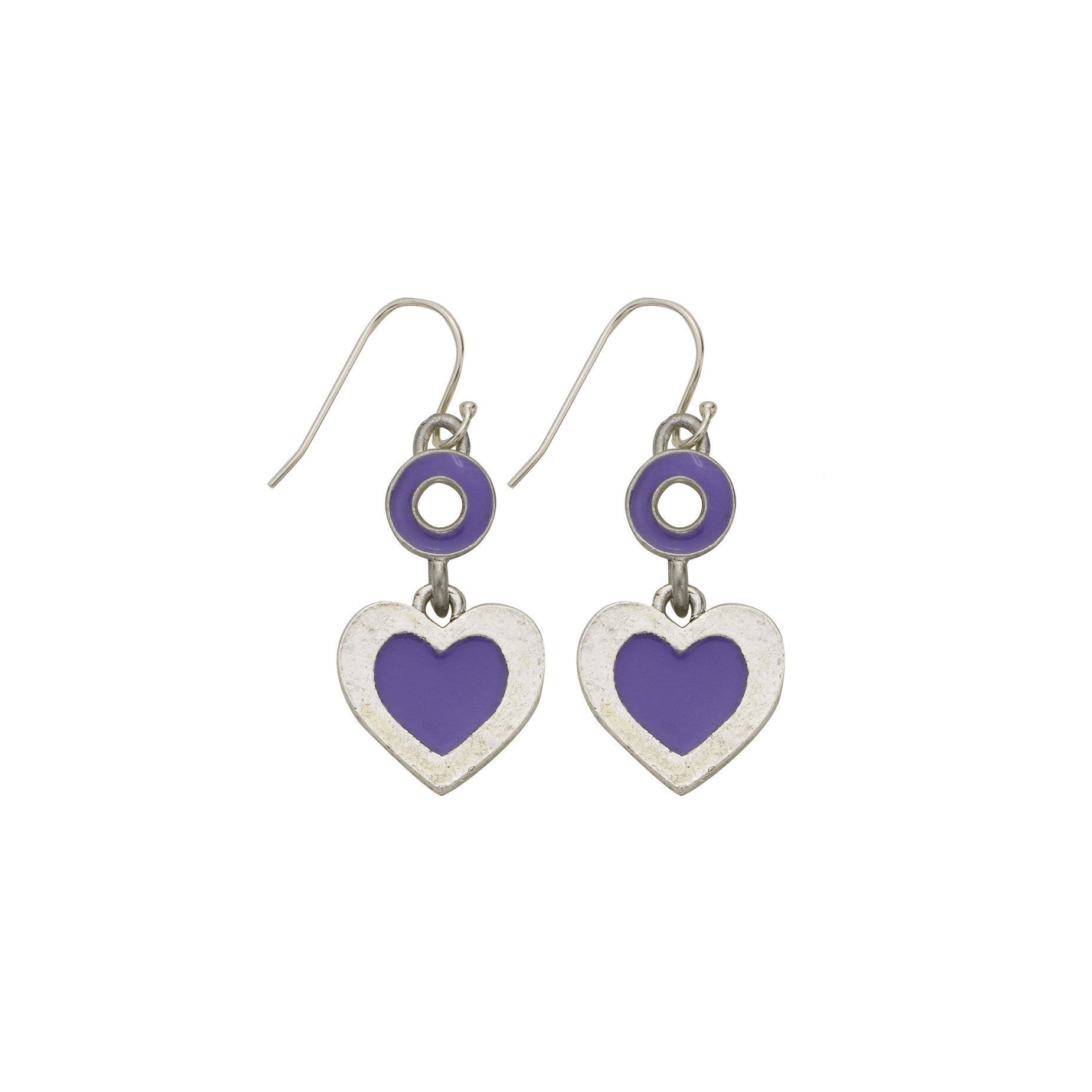 Heart Purple Earrings - SamandNan