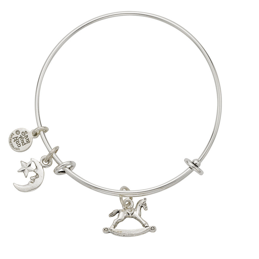Sterling Silver .925 Star Moon Heart Dolphin Flower Charm Bracelet 7” | eBay