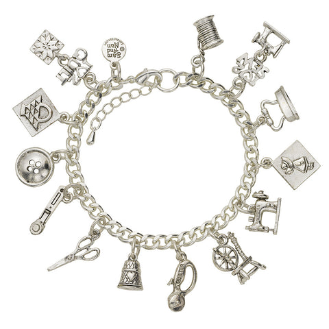 Sewing and Quilting Charm Bracelet - SamandNan