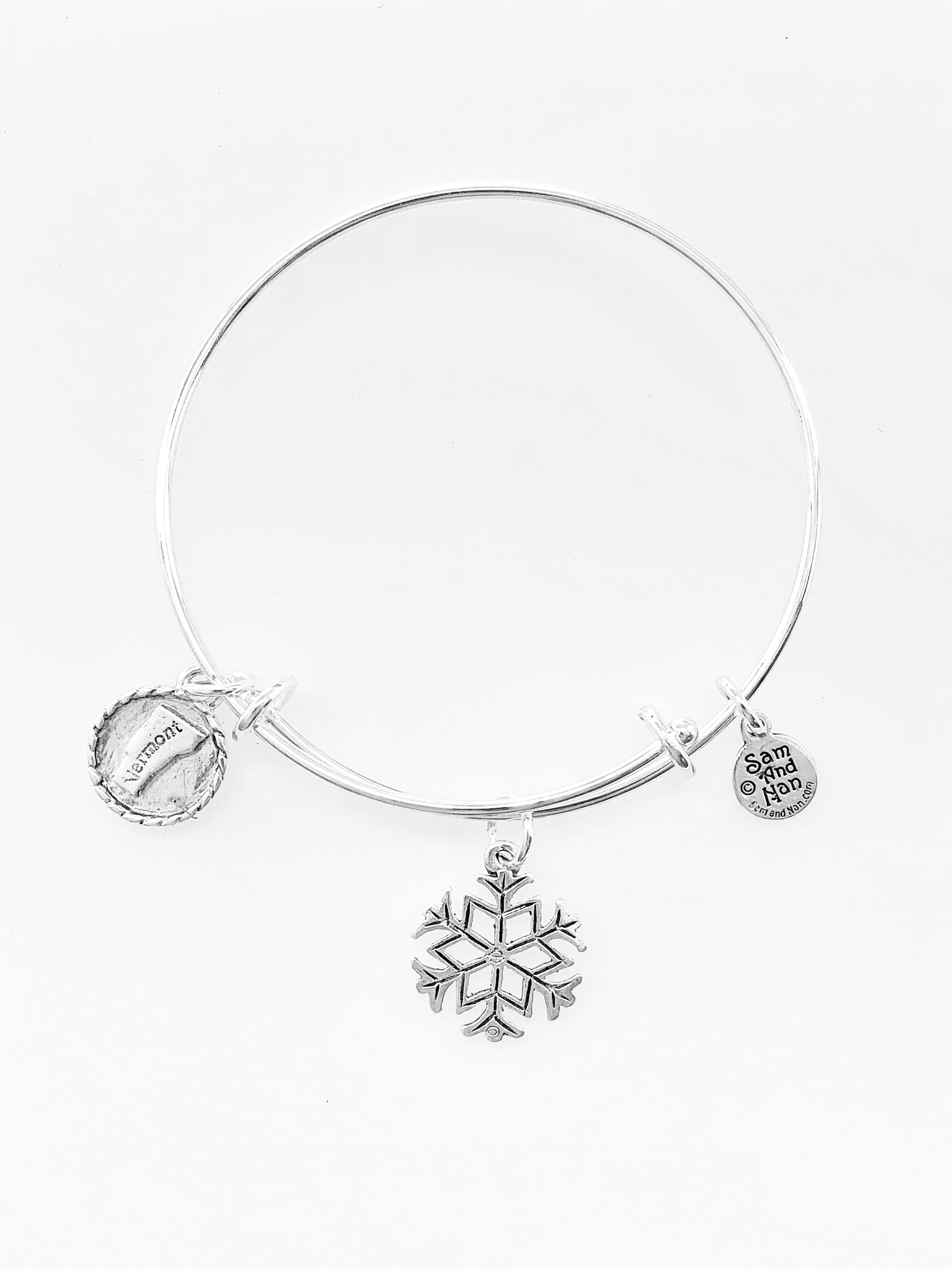 Vermont Snowflake Bangle Bracelet