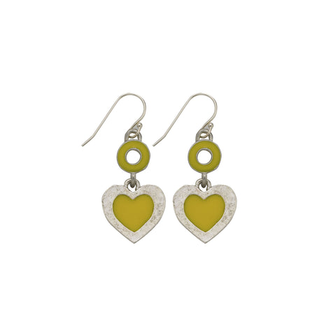 Heart Yellow Earrings - SamandNan