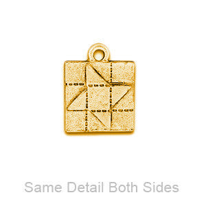 Friendship Star Quilt Block Gold Plated Charms - SamandNan