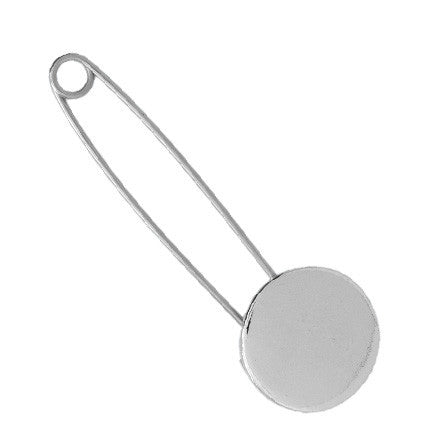 Blank Silver Plated Charm Pin - SamandNan