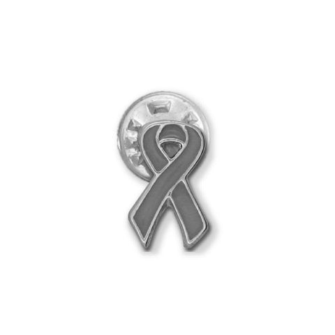 Grey Brain Cancer Ribbon Stick Pin - SamandNan
