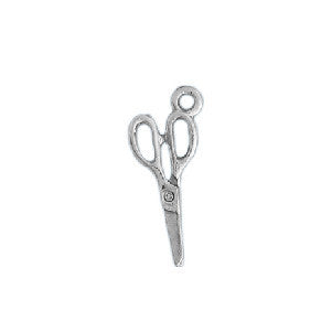 Craft Scissors Charms with jumping. Sterling Silver Finish USA Made - C242S - SamandNan